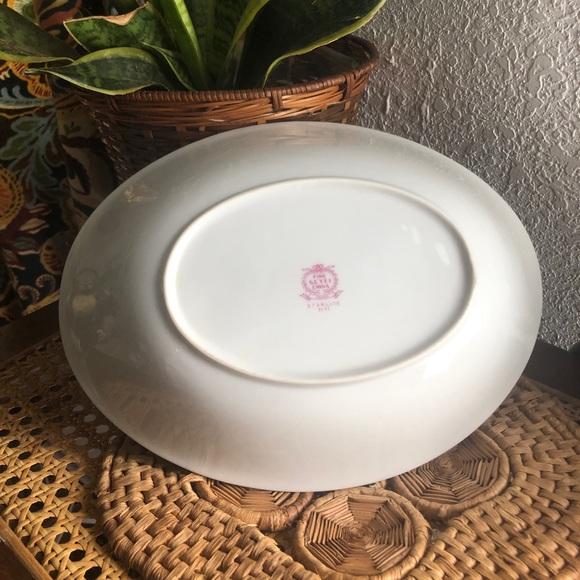 Vintage Floral Starlight Serving Bowl By Fine Syei China 3171 Made in Japan - Picture 12 of 14